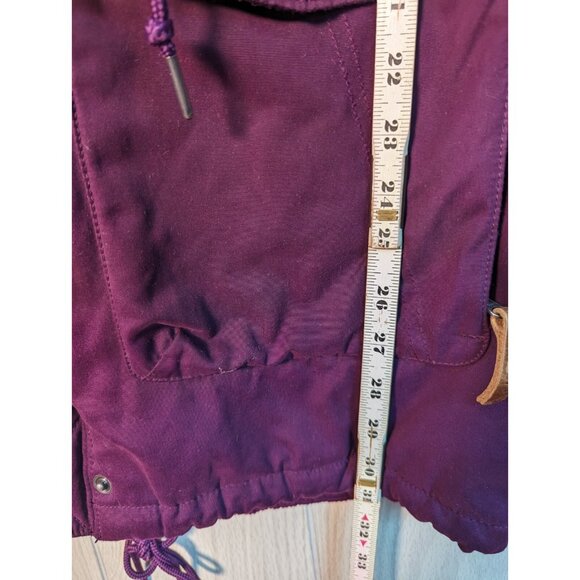 Womens Columbia Cotton Blend Hooded Coat size Small Purple Flannel Lined - Picture 7 of 7